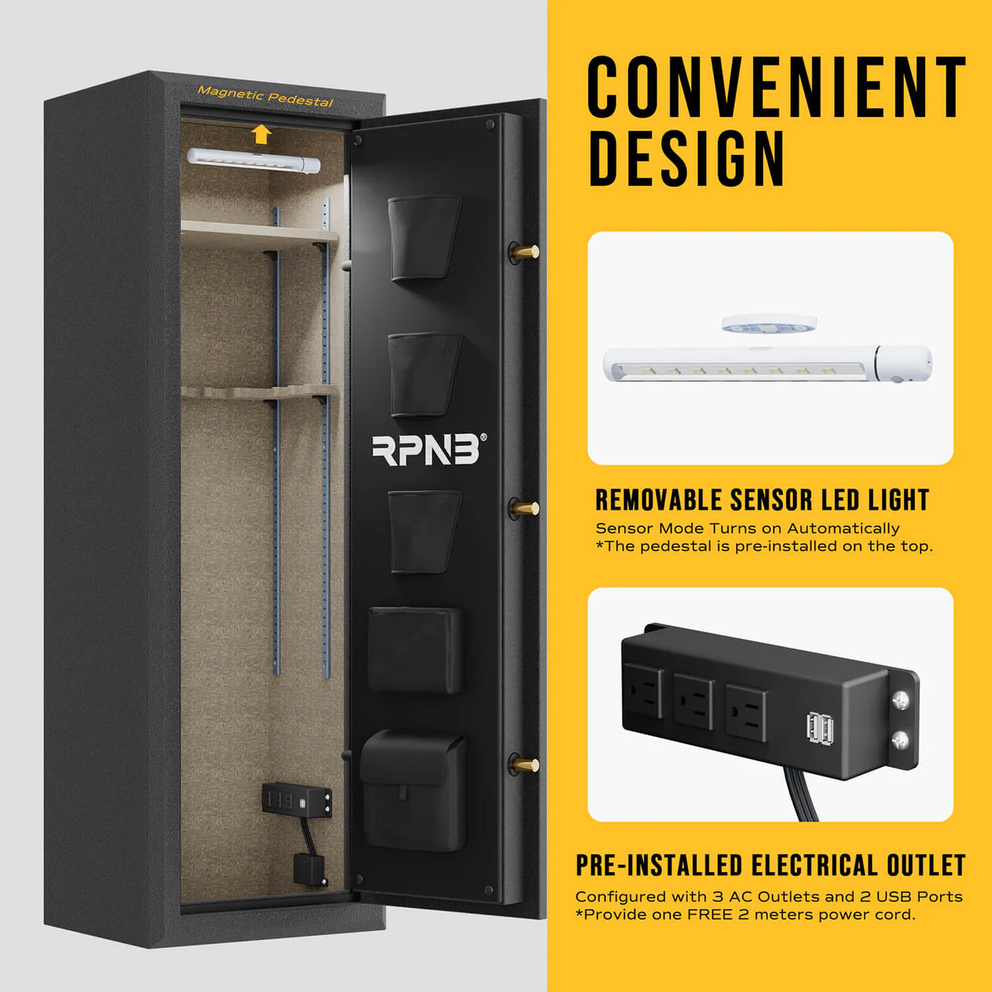 RPNB Biometric 10-Gun Safe for Pistols and Rifles RPFS10 RPNB   - USASafeAndVault