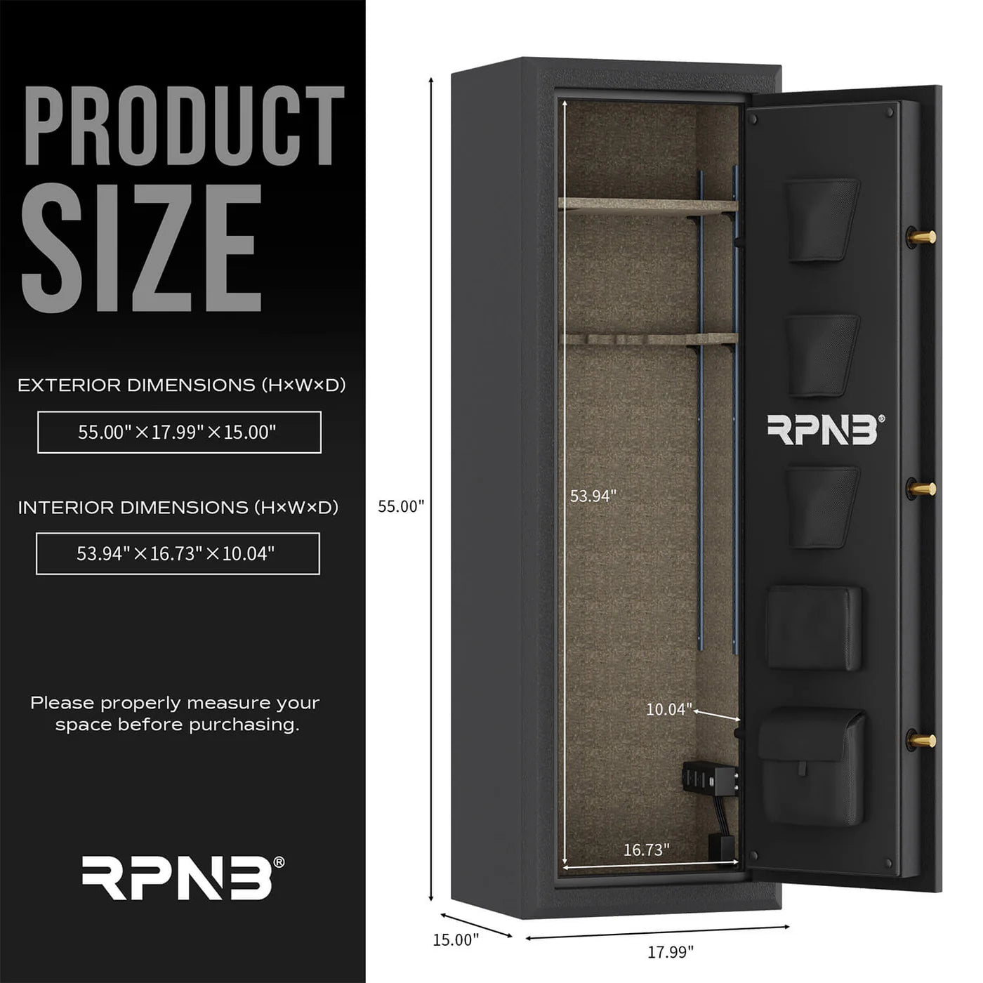 RPNB Biometric 10-Gun Safe for Pistols and Rifles RPFS10 RPNB   - USASafeAndVault
