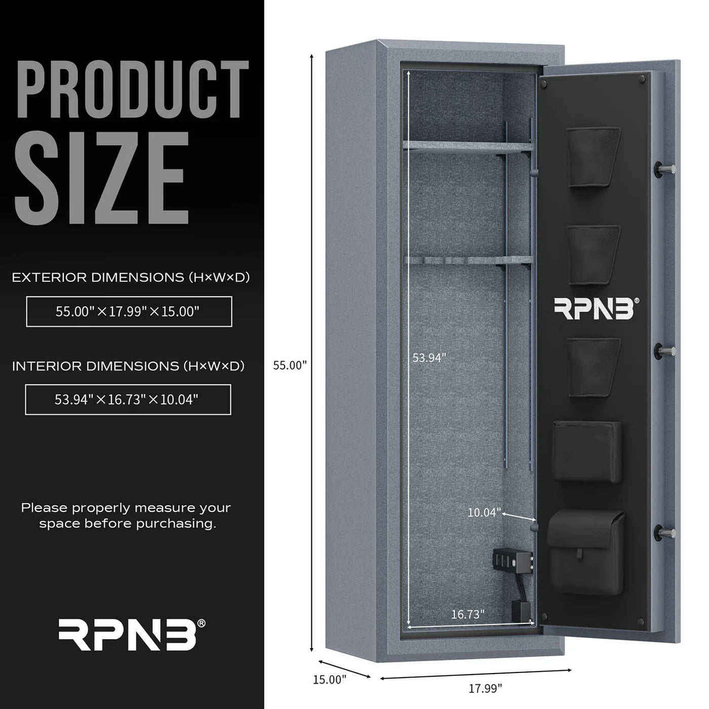 RPNB Biometric 10-Gun Safe for Pistols and Rifles RPFS10 RPNB   - USASafeAndVault