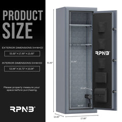 RPNB Biometric 10-Gun Safe for Pistols and Rifles RPFS10 RPNB   - USASafeAndVault