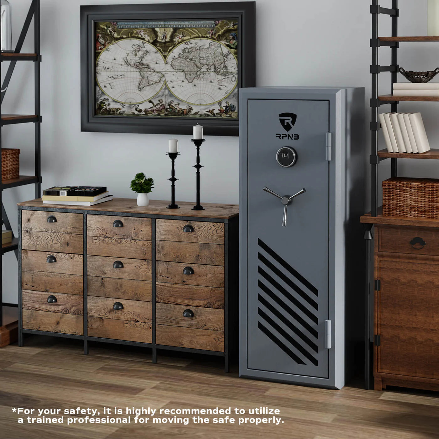 RPNB Large Biometric Gun Safe for Pistols and Rifles RPFS14 RPNB   - USASafeAndVault