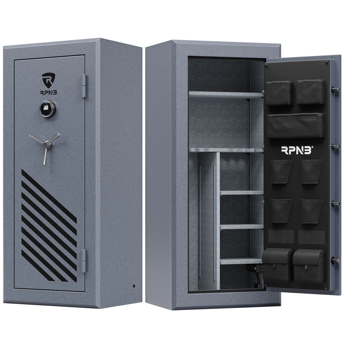 RPNB RPFS24 Gun Safe for Pistols and Rifles, 24-gun, Biometric RPNB Grey  - USASafeAndVault