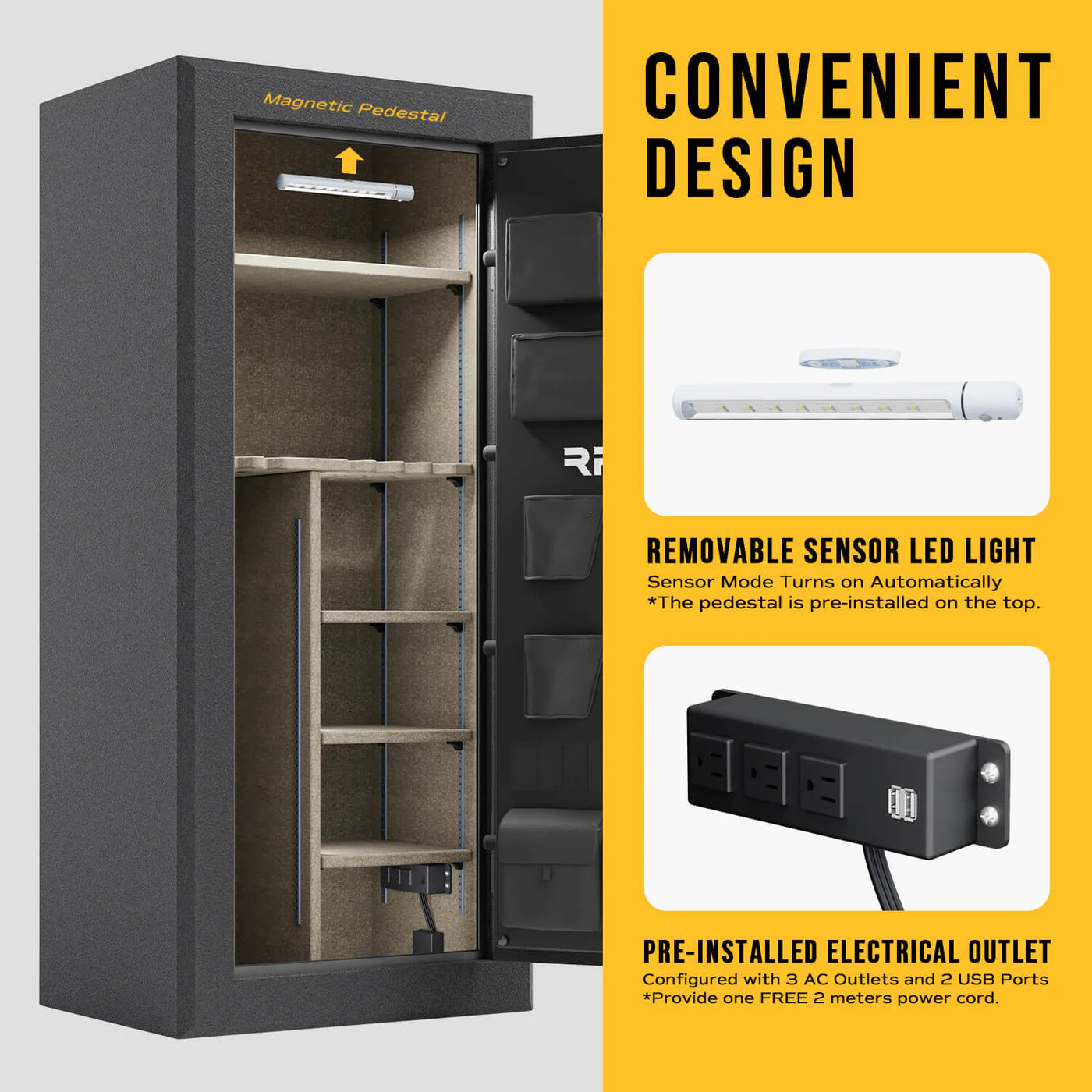 RPNB RPFS24 Gun Safe for Pistols and Rifles, 24-gun, Biometric RPNB   - USASafeAndVault