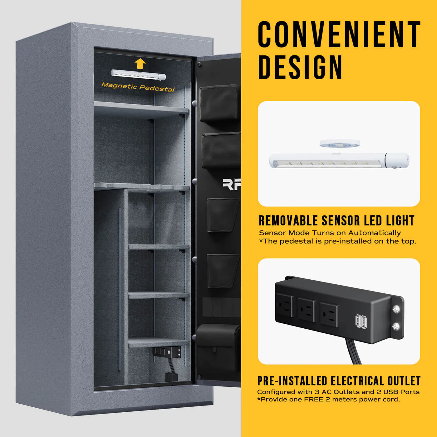 RPNB RPFS24 Gun Safe for Pistols and Rifles, 24-gun, Biometric RPNB   - USASafeAndVault