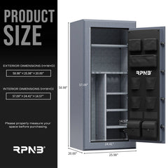 RPNB RPFS24 Gun Safe for Pistols and Rifles, 24-gun, Biometric RPNB   - USASafeAndVault