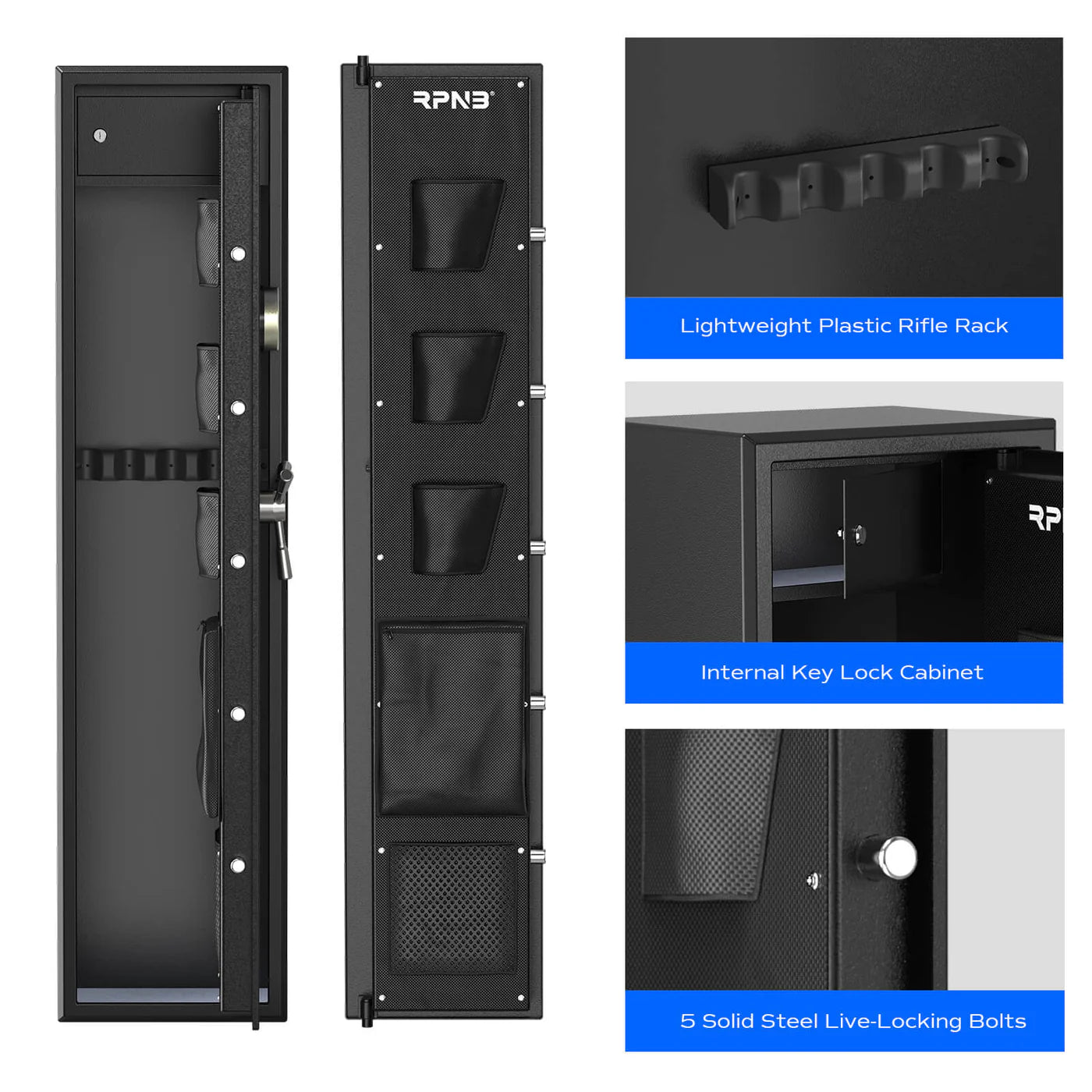 RPNB 5FR Biometric Gun Cabinet for 5 Rifles RPNB   - USASafeAndVault