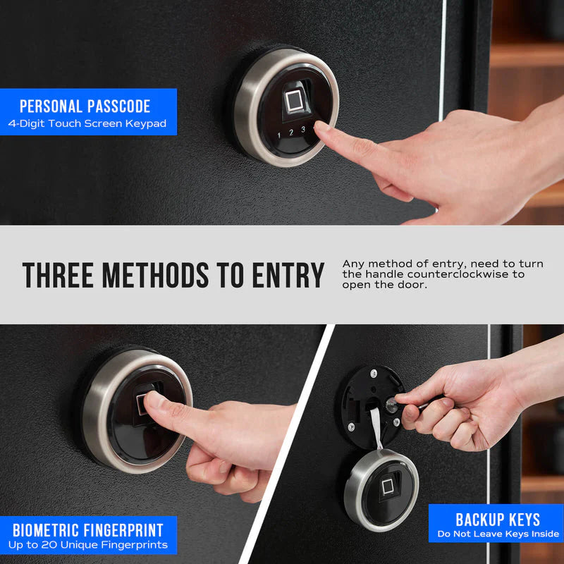RPNB Fingerprint Rifle Gun Safe RP7FR RPNB   - USASafeAndVault