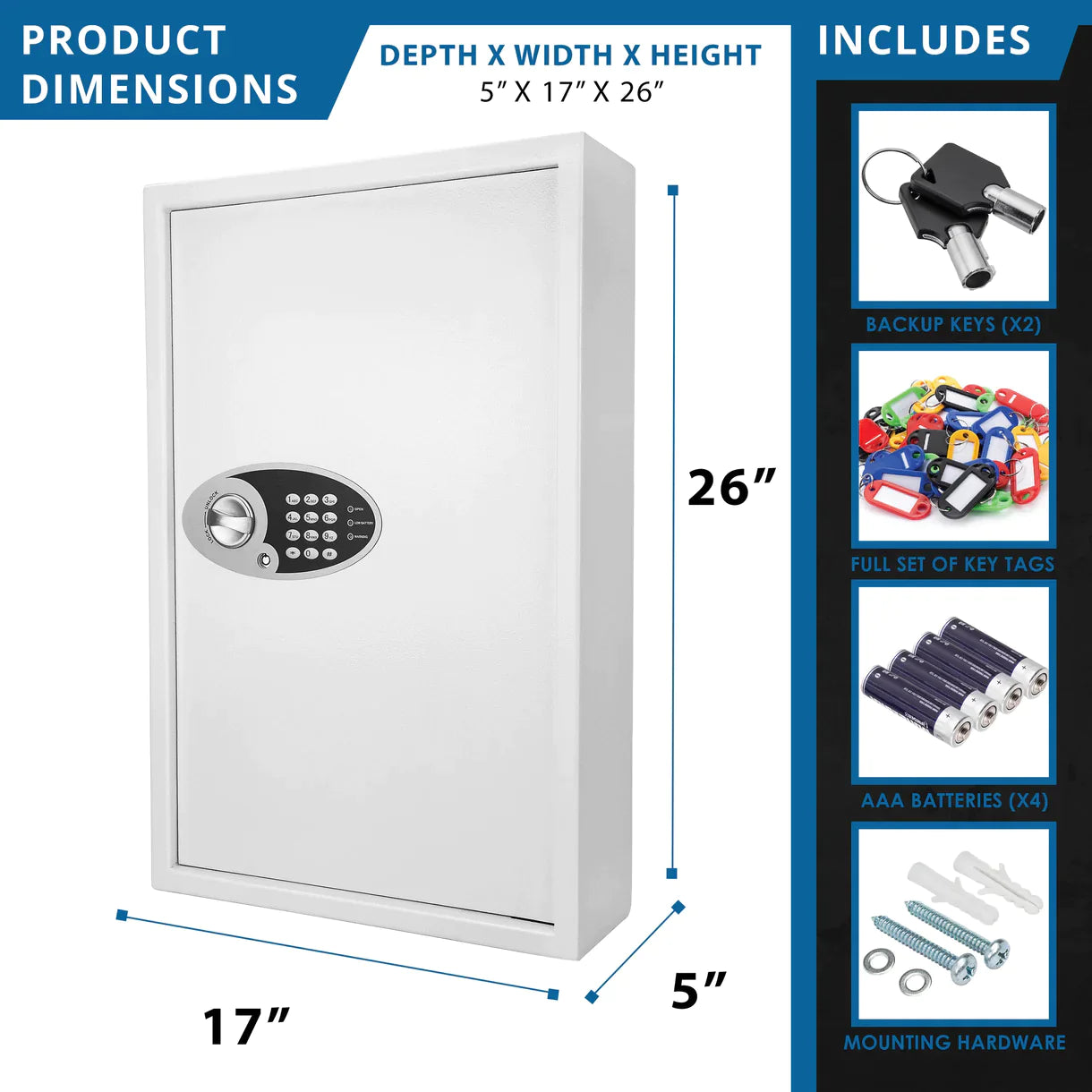 Barska Digital Keypad Wall Safe BRAX12660 - Refurbished Barska   - USASafeAndVault