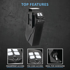 Barska Quick Access Biometric Keypad Handgun Desk Safe AX13092 Barska   - USASafeAndVault