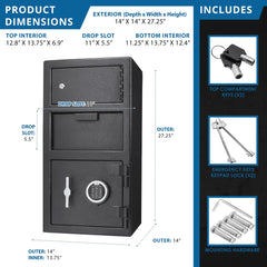 Barska Depository Safe with Digital Keypad AX13310 Barska   - USASafeAndVault