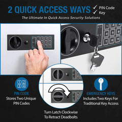 Barska Digital Keypad Wall Safe BRAX13350 - Refurbished Barska   - USASafeAndVault