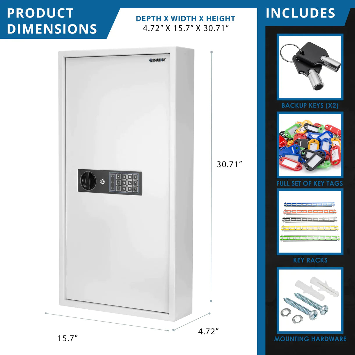 Barska Digital Keypad Wall Safe BRAX13350 - Refurbished Barska   - USASafeAndVault