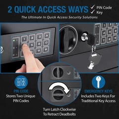 Barska Digital Keypad Wall Safe BRAX13370 - Refurbished Barska   - USASafeAndVault
