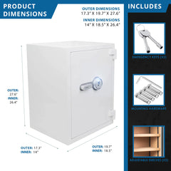 Barska Biometric Fireproof Security Safe BRAX13496 - Refurbished Barska   - USASafeAndVault