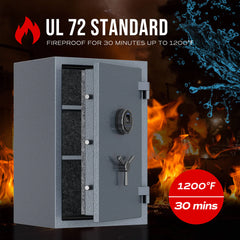 RPNB Large Fireproof Biometric Home Safe RPFS66 RPNB   - USASafeAndVault