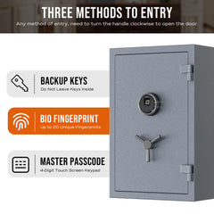 RPNB Large Fireproof Biometric Home Safe RPFS66 RPNB   - USASafeAndVault