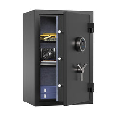 RPNB Large Fireproof Biometric Home Safe RPFS66 RPNB Black  - USASafeAndVault