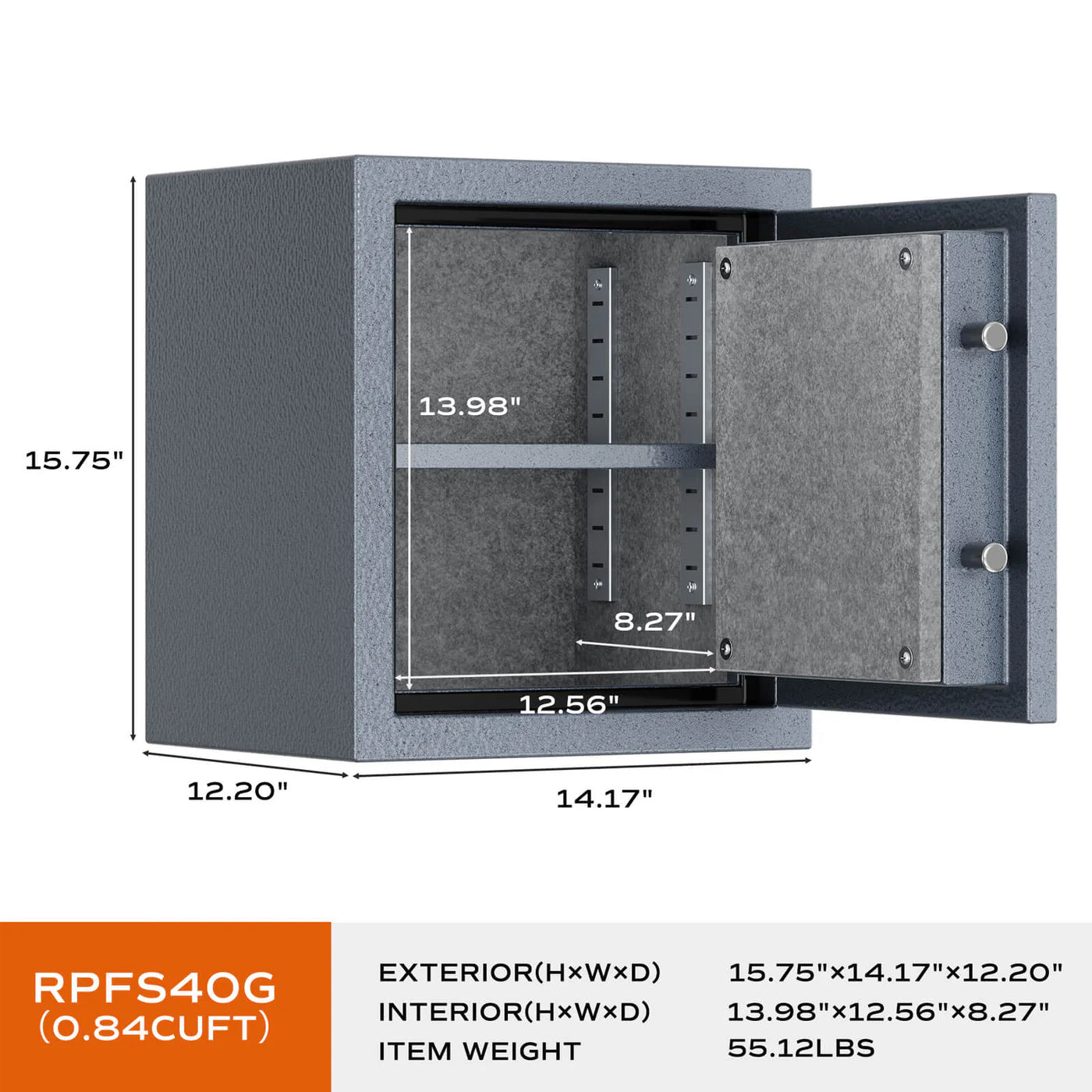 RPNB Deluxe Fireproof Home and Office Safe RPFS40 RPNB   - USASafeAndVault