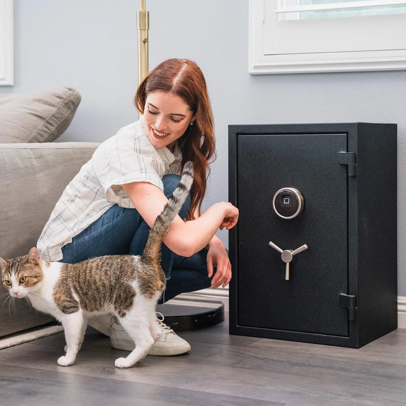 RPNB Large Fireproof Biometric Home Safe RPFS66 RPNB   - USASafeAndVault