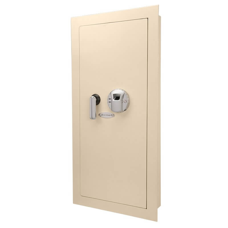 Barska Large Beige Biometric Wall Safe BRAX12408 Refurbished Barska   - USASafeAndVault