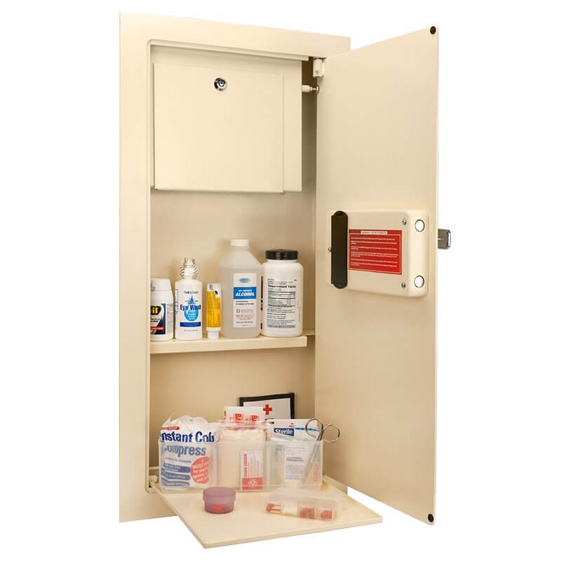 Barska Large Beige Biometric Wall Safe BRAX12408 Refurbished Barska   - USASafeAndVault