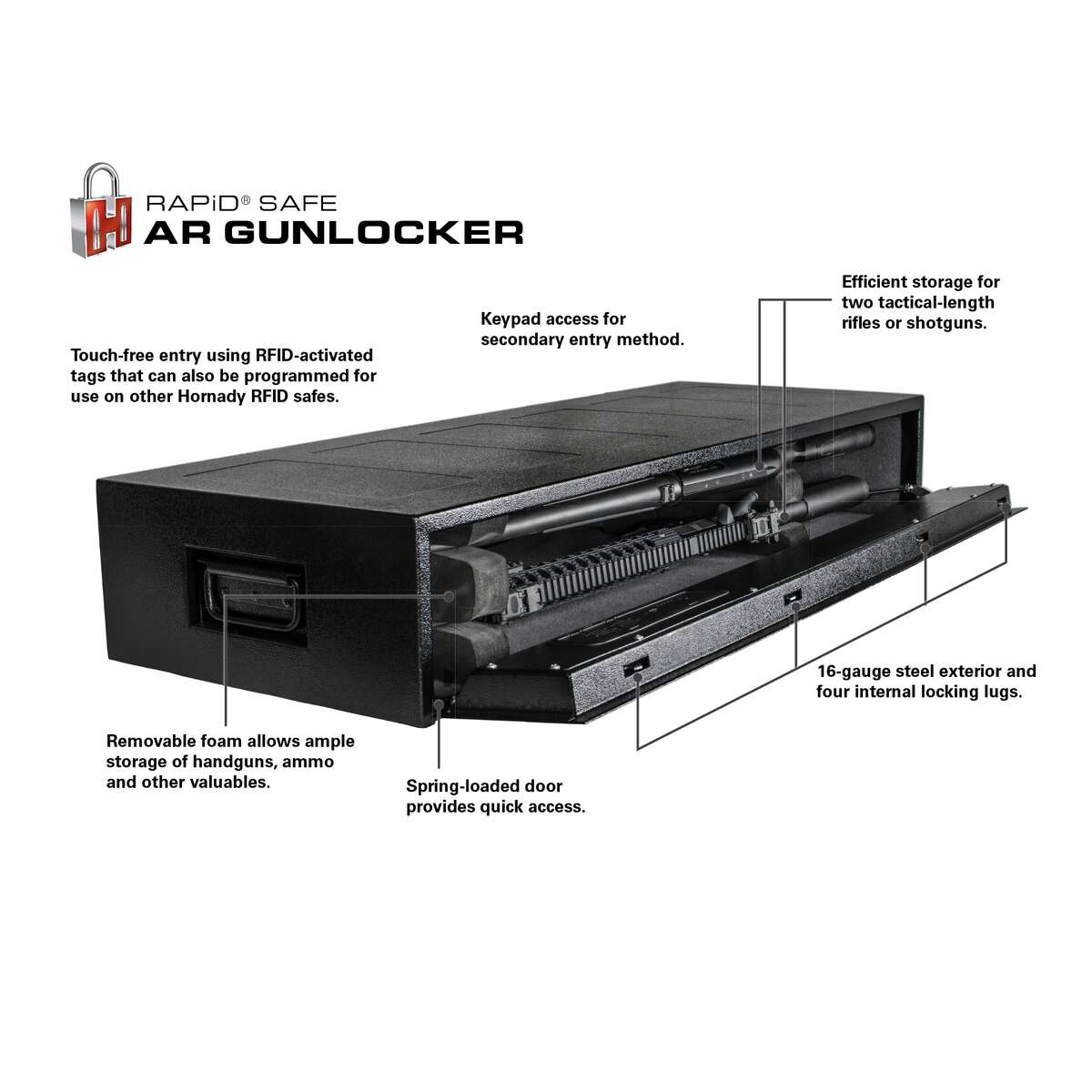 Hornady RAPiD® Safe AR Gunlocker Hornady Rapid Safe   - USASafeAndVault