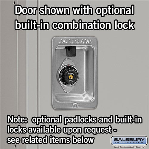Salsbury 18" Wide Single Tier Standard 6 ft x 21" Deep Metal Locker 18-51361 Salsbury   - USASafeAndVault