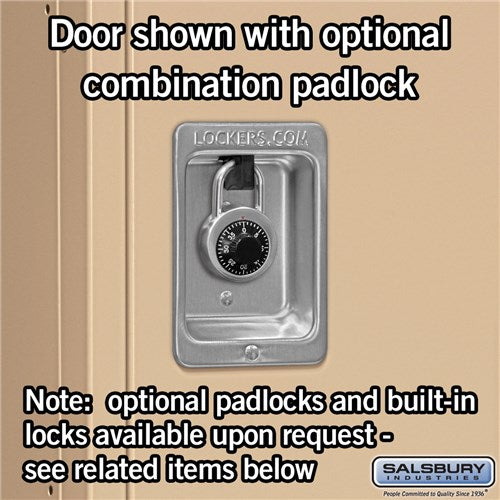 Salsbury 18" Wide Single Tier Standard 6 ft x 21" Deep Metal Locker 18-51361 Salsbury   - USASafeAndVault