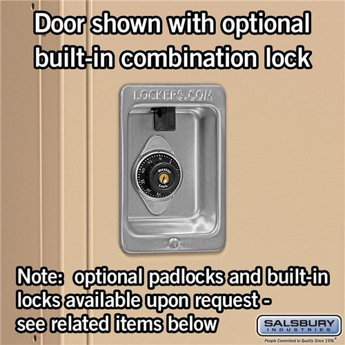 Salsbury 18" Wide Single Tier Standard 6 ft x 21" Deep Metal Locker 18-51361 Salsbury   - USASafeAndVault