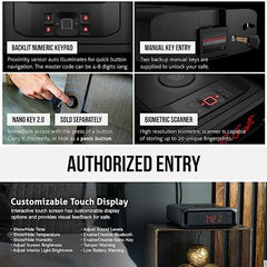 VAULTEK Smart Station Home Centric Biometric Smart Safe with Bluetooth 2.0 and Auto Open Drawer + Wireless Phone Charger (Covert Black) VAULTEK   - USASafeAndVault