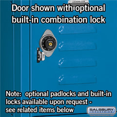Salsbury 12" Wide Six Tier Box Style Bridge Standard 18" Deep Metal Locker 66016 Salsbury   - USASafeAndVault