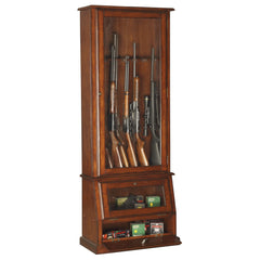 American Furniture Classics Slanted Base Gun Cabinet 898 American Furniture Classics 898 Medium Brown - USASafeAndVault