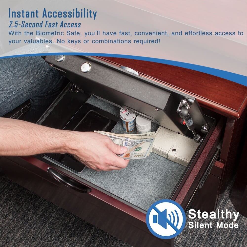 Barska Top Opening Drawer Safe with Fingerprint Lock AX11556 Barska   - USASafeAndVault