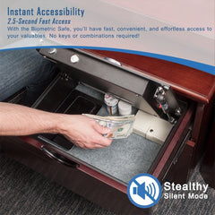 Barska Top Opening Drawer Safe with Fingerprint Lock AX11556 Barska   - USASafeAndVault