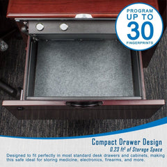 Barska Top Opening Drawer Safe with Fingerprint Lock AX11556 Barska   - USASafeAndVault