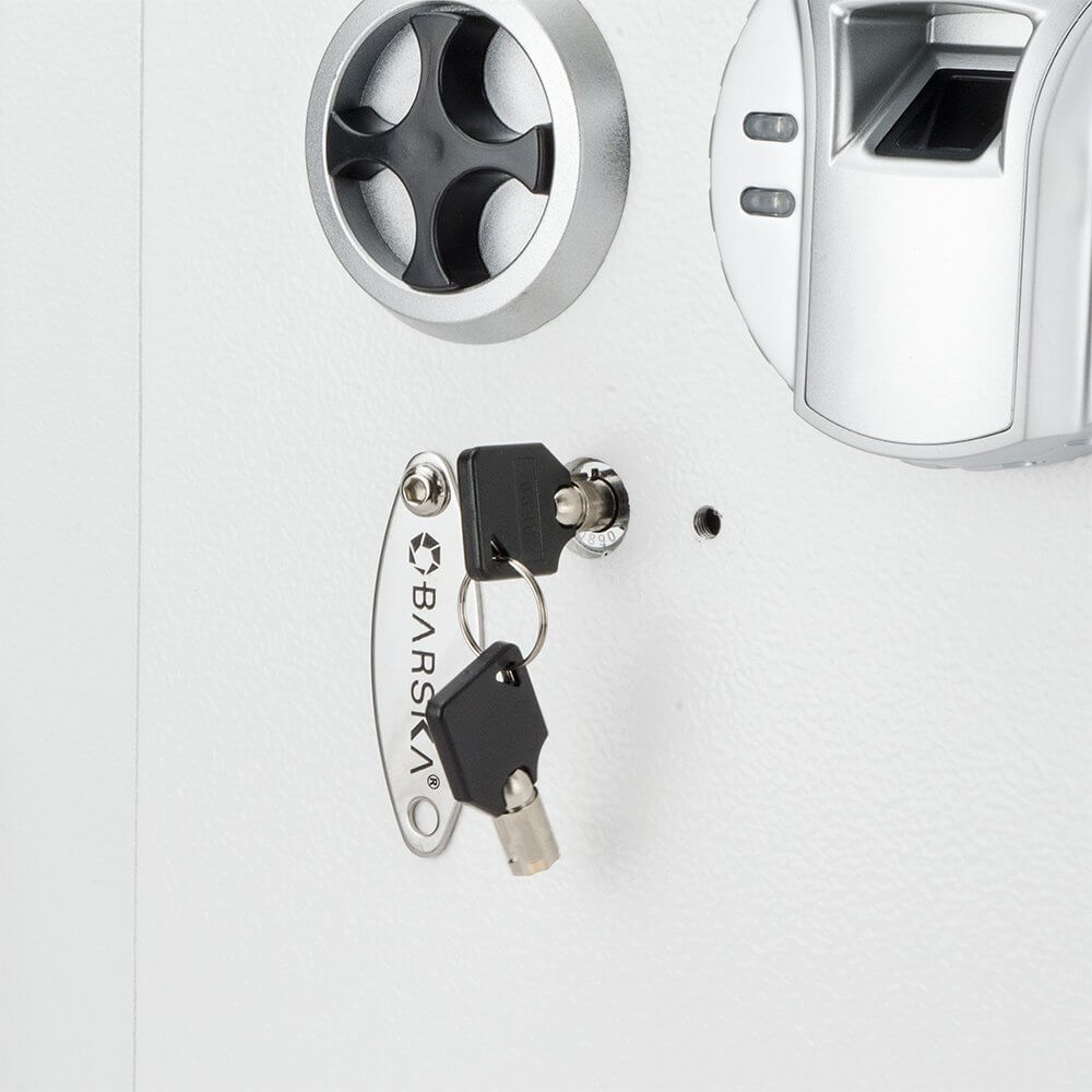 Barska White Biometric Wall Safe AX13030 Barska   - USASafeAndVault
