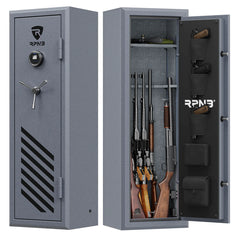 RPNB Biometric 10-Gun Safe for Pistols and Rifles RPFS10 RPNB Grey  - USASafeAndVault