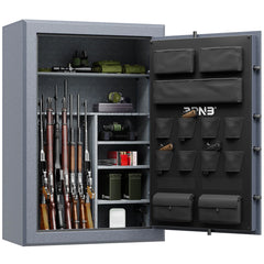 RPNB RPFS45 Gun Safe for Pistols and Rifles, 45 Guns, Biometric RPNB Grey  - USASafeAndVault