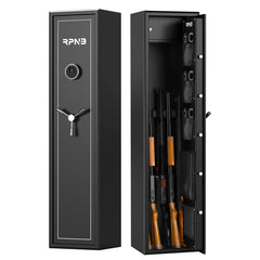 RPNB 5FR Biometric Gun Cabinet for 5 Rifles RPNB Black  - USASafeAndVault