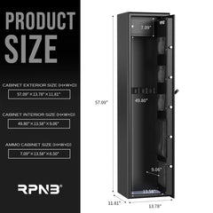RPNB 5FR Biometric Gun Cabinet for 5 Rifles RPNB   - USASafeAndVault