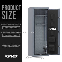 RPNB Large Biometric Gun Safe for Pistols and Rifles RPFS14 RPNB   - USASafeAndVault