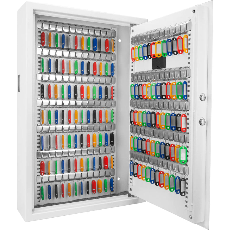 Open Barska Digital Keypad Wall Safe AX12660 displaying rows of organized and color-coded keys.