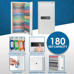 Barska 180 Keys - Cabinet Digital Keypad Wall Safe BRAX13350 - Refurbished Barska   - USASafeAndVault