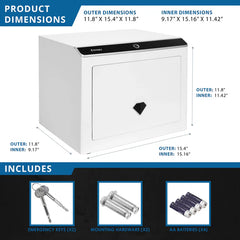 Barska Diamond 0.92 Cu. ft Biometric Keypad Security Safe | AX13938 Barska - USASafeAndVault