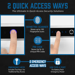 Barska Diamond 0.92 Cu. ft Biometric Keypad Security Safe | AX13938 Barska - USASafeAndVault