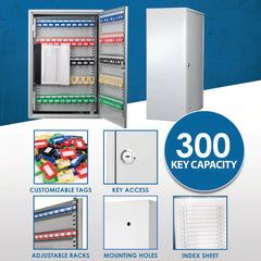 Barska Large Adjustable Key Cabinets with Key Lock BRCB13238 Barska   - USASafeAndVault