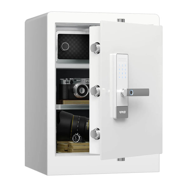 RPNB Fingerprint Home Safe - White - RPHS60W RPNB White  - USASafeAndVault