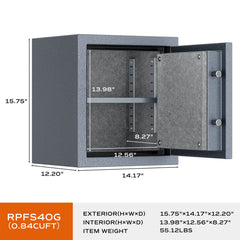 RPNB Deluxe Fireproof Home and Office Safe RPFS40 RPNB   - USASafeAndVault