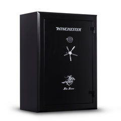 The Winchester Safe Big Daddy is a durable black safe with a combination dial and handle, providing fire and theft protection to keep your valuables secure.