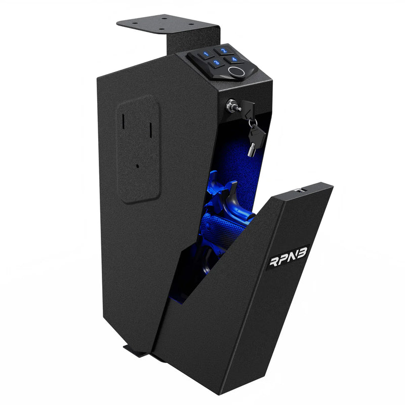 RPNB Fingerprint Handgun Safe With Quick Access Drop Down Lid RP311F RPNB - USASafeAndVault